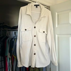 Cream colored forever 21 shacket